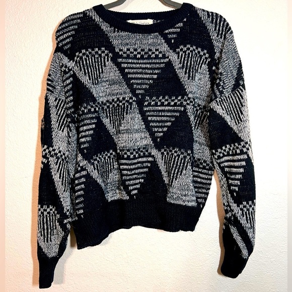 Vintage Black and Grey Sweater - Picture 1 of 5